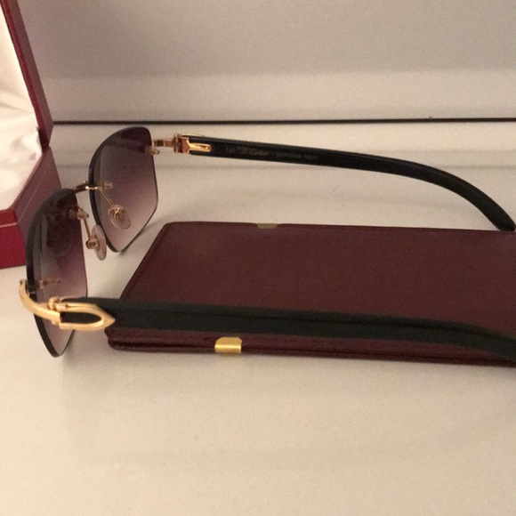 cartier buffalo horn glasses